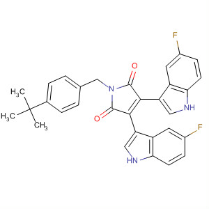 204194-31-0  1H-Pyrrole-2,5-dione,1-[[4-(1,1-dimethylethyl)phenyl]methyl]-3,4-bis(5-fluoro-1H-indol-3-yl)-