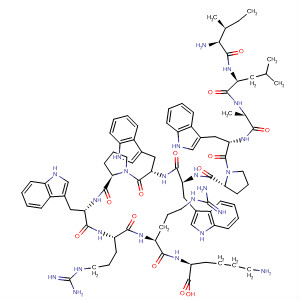 204245-42-1  L-Lysine,L-isoleucyl-L-leucyl-L-alanyl-L-tryptophyl-L-prolyl-L-tryptophyl-L-tryptophyl-L-prolyl-L-tryptophyl-L-arginyl-L-arginyl-