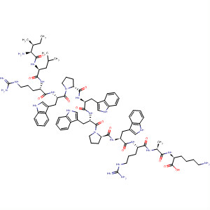 204245-50-1  L-Lysine,L-isoleucyl-L-leucyl-L-arginyl-L-tryptophyl-L-prolyl-L-tryptophyl-L-tryptophyl-L-prolyl-L-tryptophyl-L-arginyl-L-alanyl-