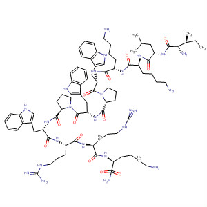 204249-19-4  L-Lysinamide,L-isoleucyl-L-leucyl-L-lysyl-L-lysyl-L-tryptophyl-L-prolyl-L-tryptophyl-L-prolyl-L-tryptophyl-L-arginyl-L-arginyl-
