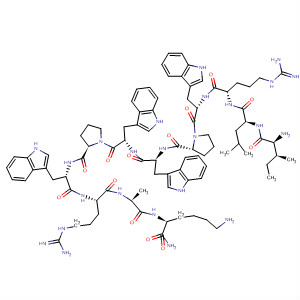 204249-49-0  L-Lysinamide,L-isoleucyl-L-leucyl-L-arginyl-L-tryptophyl-L-prolyl-L-tryptophyl-L-tryptophyl-L-prolyl-L-tryptophyl-L-arginyl-L-alanyl-