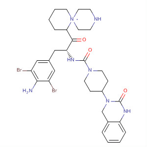 204696-54-8  1-Piperidinecarboxamide,N-[(1R)-1-[(4-amino-3,5-dibromophenyl)methyl]-2-[1,4'-bipiperidin]-1'-yl-2-oxoethyl]-4-(1,4-dihydro-2-oxo-3(2H)-quinazolinyl)-