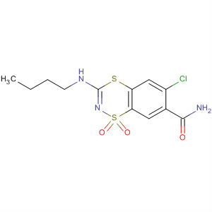 204772-79-2  1,4,2-Benzodithiazine-7-carboxamide, 3-(butylamino)-6-chloro-,1,1-dioxide