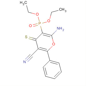 205595-43-3  Phosphonic acid, (2-amino-5-cyano-6-phenyl-4-thioxo-4H-pyran-3-yl)-,diethyl ester