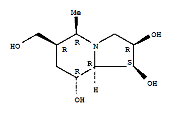 205868-15-1  1,2,8-Indolizinetriol,octahydro-6-(hydroxymethyl)-5-methyl-, (1S,2R,5R,6R,8R,8aR)-