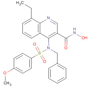206258-16-4  3-Quinolinecarboxamide,8-ethyl-N-hydroxy-4-[[(4-methoxyphenyl)sulfonyl](phenylmethyl)amino]-