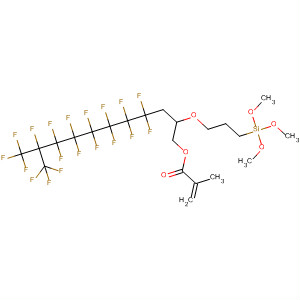 206659-50-9  2-Propenoic acid, 2-methyl-,4,4,5,5,6,6,7,7,8,8,9,9,10,11,11,11-hexadecafluoro-10-(trifluoromethyl)-2-[3-(trimethoxysilyl)propoxy]undecyl ester