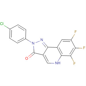 207231-14-9  3H-Pyrazolo[4,3-c]quinolin-3-one,2-(4-chlorophenyl)-6,7,8-trifluoro-2,5-dihydro-