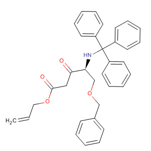 207509-00-0  Pentanoic acid, 3-oxo-5-(phenylmethoxy)-4-[(triphenylmethyl)amino]-,2-propenyl ester, (4S)-
