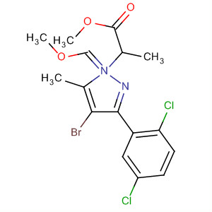 209801-78-5  1H-Pyrazole-1-propanoic acid,4-bromo-3-(2,5-dichlorophenyl)-a-(methoxymethylene)-5-methyl-,methyl ester