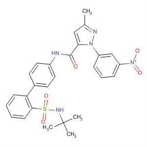209959-76-2  1H-Pyrazole-5-carboxamide,N-[2'-[[(1,1-dimethylethyl)amino]sulfonyl][1,1'-biphenyl]-4-yl]-3-methyl-1-(3-nitrophenyl)-