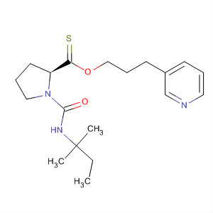 210103-55-2  2-Pyrrolidinecarbothioic acid, 1-[[(1,1-dimethylpropyl)amino]carbonyl]-,S-[3-(3-pyridinyl)propyl] ester, (2S)-