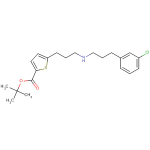 210114-94-6  2-Thiophenecarboxylic acid,5-[3-[[3-(3-chlorophenyl)propyl]amino]propyl]-, 1,1-dimethylethyl ester