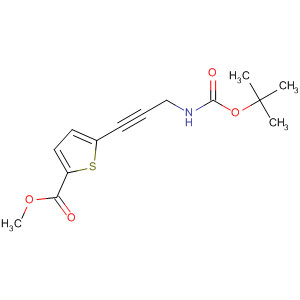 210115-31-4  2-Thiophenecarboxylic acid,5-[3-[[(1,1-dimethylethoxy)carbonyl]amino]-1-propynyl]-, methyl ester