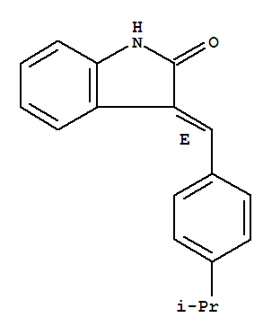 210303-05-2  2H-Indol-2-one,1,3-dihydro-3-[[4-(1-methylethyl)phenyl]methylene]-, (3E)-
