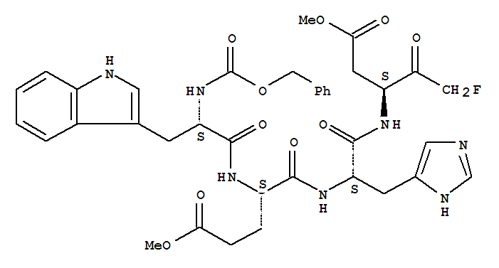 210345-00-9  L-Histidinamide,N-[(phenylmethoxy)carbonyl]-L-tryptophyl-L-a-glutamyl-N-[(1S)-3-fluoro-1-(2-methoxy-2-oxoethyl)-2-oxopropyl]-,methyl ester (9CI)