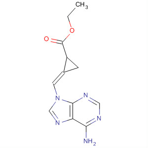 210355-00-3  Cyclopropanecarboxylic acid, [(6-amino-9H-purin-9-yl)methylene]-,ethyl ester, (2E)-