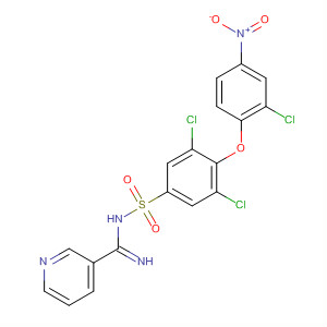 210411-43-1  3-Pyridinecarboximidamide,N-[[3,5-dichloro-4-(2-chloro-4-nitrophenoxy)phenyl]sulfonyl]-