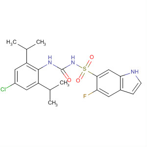 210825-47-1  1H-Indole-6-sulfonamide,N-[[[4-chloro-2,6-bis(1-methylethyl)phenyl]amino]carbonyl]-5-fluoro-