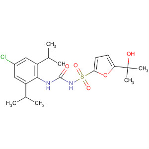 210826-46-3  2-Furansulfonamide,N-[[[4-chloro-2,6-bis(1-methylethyl)phenyl]amino]carbonyl]-5-(1-hydroxy-1-methylethyl)-