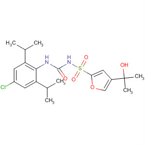 210826-47-4  2-Furansulfonamide,N-[[[4-chloro-2,6-bis(1-methylethyl)phenyl]amino]carbonyl]-4-(1-hydroxy-1-methylethyl)-