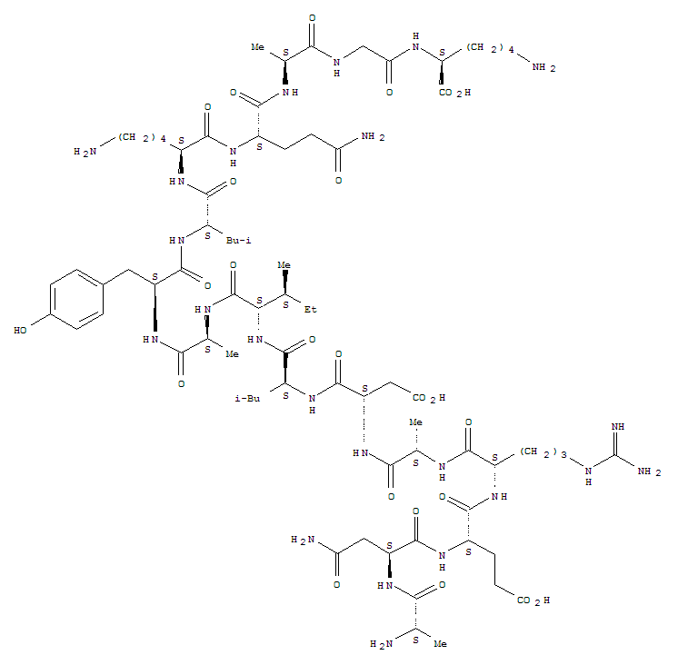 213260-63-0  L-Lysine,L-alanyl-L-asparaginyl-L-a-glutamyl-L-arginyl-L-alanyl-L-a-aspartyl-L-leucyl-L-isoleucyl-L-alanyl-L-tyrosyl-L-leucyl-L-lysyl-L-glutaminyl-L-alanylglycyl-