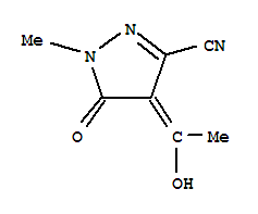 214893-58-0  1H-Pyrazole-3-carbonitrile,4,5-dihydro-4-(1-hydroxyethylidene)-1-methyl-5-oxo-