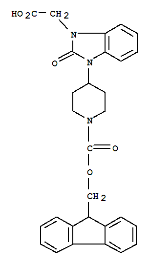 215190-29-7  1H-Benzimidazole-1-aceticacid, 3-[1-[(9H-fluoren-9-ylmethoxy)carbonyl]-4-piperidinyl]-2,3-dihydro-2-oxo-