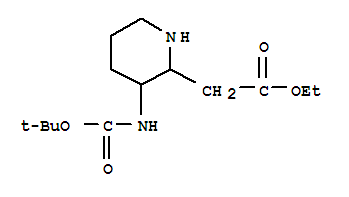 215306-00-6  2-Piperidineaceticacid, 3-[[(1,1-dimethylethoxy)carbonyl]amino]-, ethyl ester
