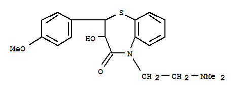 23515-44-8  1,5-Benzothiazepin-4(5H)-one,5-[2-(dimethylamino)ethyl]-2,3-dihydro-3-hydroxy-2-(4-methoxyphenyl)-