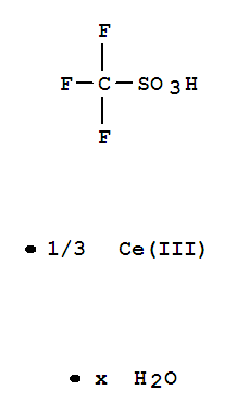 206996-62-5  Methanesulfonic acid, 1,1,1-trifluoro-, cerium(3+) salt,hydrate (3:1:?)