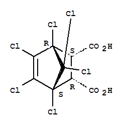 21678-54-6  Bicyclo[2.2.1]hept-5-ene-2,3-dicarboxylicacid, 1,4,5,6,7,7-hexachloro-, (1R,2S,3R,4S)-rel-