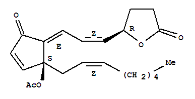 221194-78-1  2(3H)-Furanone,5-[(1Z,3E)-3-[(2S)-2-(acetyloxy)-2-(2Z)-2-octen-1-yl-5-oxo-3-cyclopenten-1-ylidene]-1-propen-1-yl]dihydro-,(5R)-