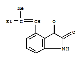 222036-49-9  1H-Indole-2,3-dione,4-(2-methyl-1-buten-1-yl)-