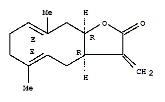 22617-75-0  Cyclodeca[b]furan-2(3H)-one,3a,4,7,8,11,11a-hexahydro-6,10-dimethyl-3-methylene-, (3aR,5E,9E,11aR)-