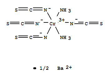 22708-05-0  Chromate(1-),diamminetetrakis(thiocyanato-N)-, barium, (OC-6-11)- (9CI)