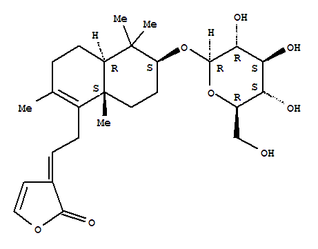 227619-66-1  2(3H)-Furanone,3-[2-[(4aR,6S,8aS)-6-(b-D-glucopyranosyloxy)-3,4,4a,5,6,7,8,8a-octahydro-2,5,5,8a-tetramethyl-1-naphthalenyl]ethylidene]-
