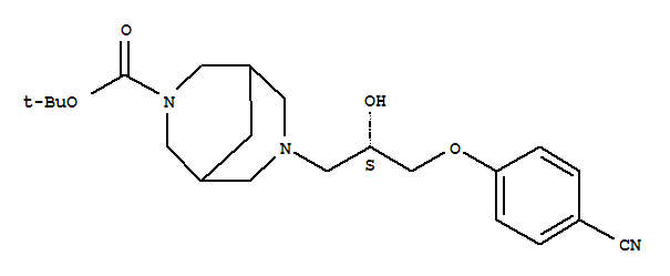 227940-00-3  3,7-Diazabicyclo[3.3.1]nonane-3-carboxylicacid, 7-[(2S)-3-(4-cyanophenoxy)-2-hydroxypropyl]-, 1,1-dimethylethyl ester