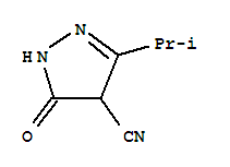 23286-56-8  1H-Pyrazole-4-carbonitrile,4,5-dihydro-3-(1-methylethyl)-5-oxo-