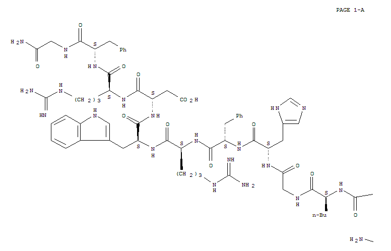 237761-41-0  Glycinamide,N2-acetyl-L-lysyl-L-tyrosyl-L-valyl-L-norleucylglycyl-L-histidyl-L-phenylalanyl-L-arginyl-L-tryptophyl-L-a-aspartyl-L-arginyl-L-phenylalanyl-(9CI)