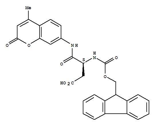 238084-15-6  Butanoic acid,3-[[(9H-fluoren-9-ylmethoxy)carbonyl]amino]-4-[(4-methyl-2-oxo-2H-1-benzopyran-7-yl)amino]-4-oxo-,(3S)-