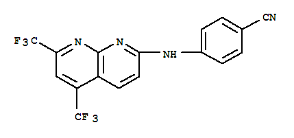 241488-40-4  Benzonitrile,4-[[5,7-bis(trifluoromethyl)-1,8-naphthyridin-2-yl]amino]-