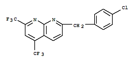 241488-44-8  1,8-Naphthyridine,7-[(4-chlorophenyl)methyl]-2,4-bis(trifluoromethyl)-
