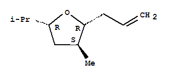 243983-04-2  Furan,tetrahydro-3-methyl-5-(1-methylethyl)-2-(2-propen-1-yl)-, (2R,3S,5R)-rel-