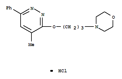 24687-04-5  Morpholine,4-[3-[(4-methyl-6-phenyl-3-pyridazinyl)oxy]propyl]-, hydrochloride (1:1)