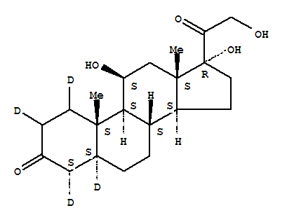 252976-11-7  Pregnane-3,20-dione-1,2,4,5-d4,11,17,21-trihydroxy-, (4a,5a,11b)- (9CI)