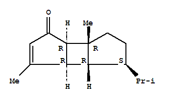 25422-92-8  Cyclobuta[1,2:3,4]dicyclopenten-1(3aH)-one,3b,4,5,6,6a,6b-hexahydro-3,6a-dimethyl-4-(1-methylethyl)-,(3aR,3bR,4S,6aR,6bR)- (9CI)