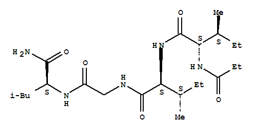 256419-86-0  L-Leucinamide, N-(1-oxopropyl)-L-isoleucyl-L-isoleucylglycyl-