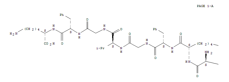261969-05-5  L-Lysine,L-valyl-L-lysyl-L-phenylalanylglycyl-L-valylglycyl-L-phenylalanyl- (9CI)