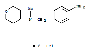 263765-61-3  2H-Pyran-4-amine,N-[(4-aminophenyl)methyl]tetrahydro-N-methyl-, hydrochloride (1:2)